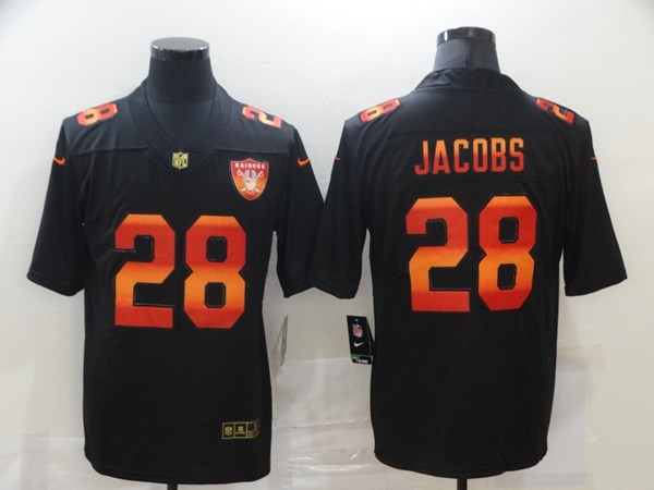 Men's Las Vegas Raiders #28 Josh Jacobs Black NFL 2020 Fashion Limited Stitched Jersey
